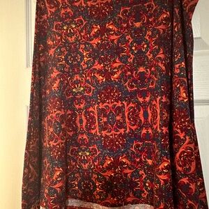 LuLaRoe Red and Blue Paisley Dress